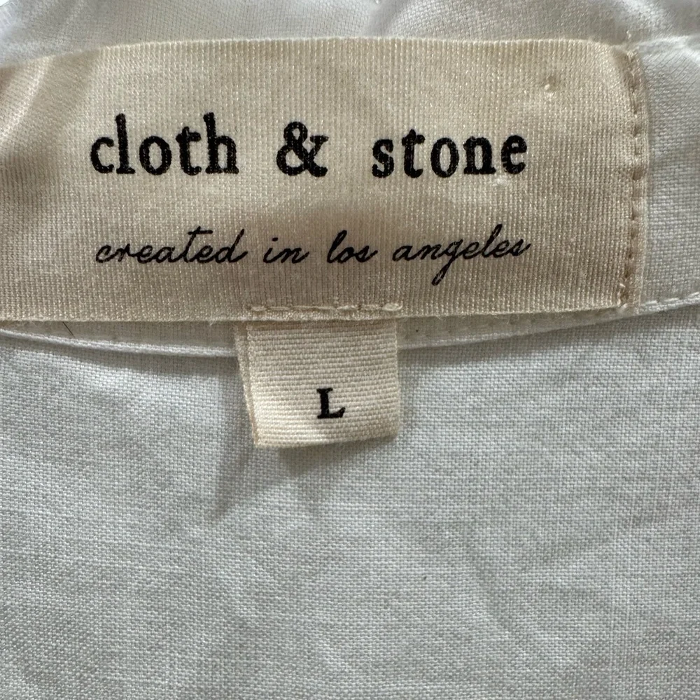 cloth & stone White Button-Down Tencel Shirt - Picture 5 of 5
